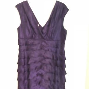 London Times Sleeveless  Sheath Dress w. Ruffles